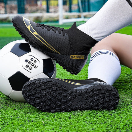 Men's Football High-Top Training Broken Nails Shoes