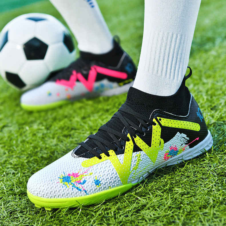 Men's High-top Football Broken Nails Shoes