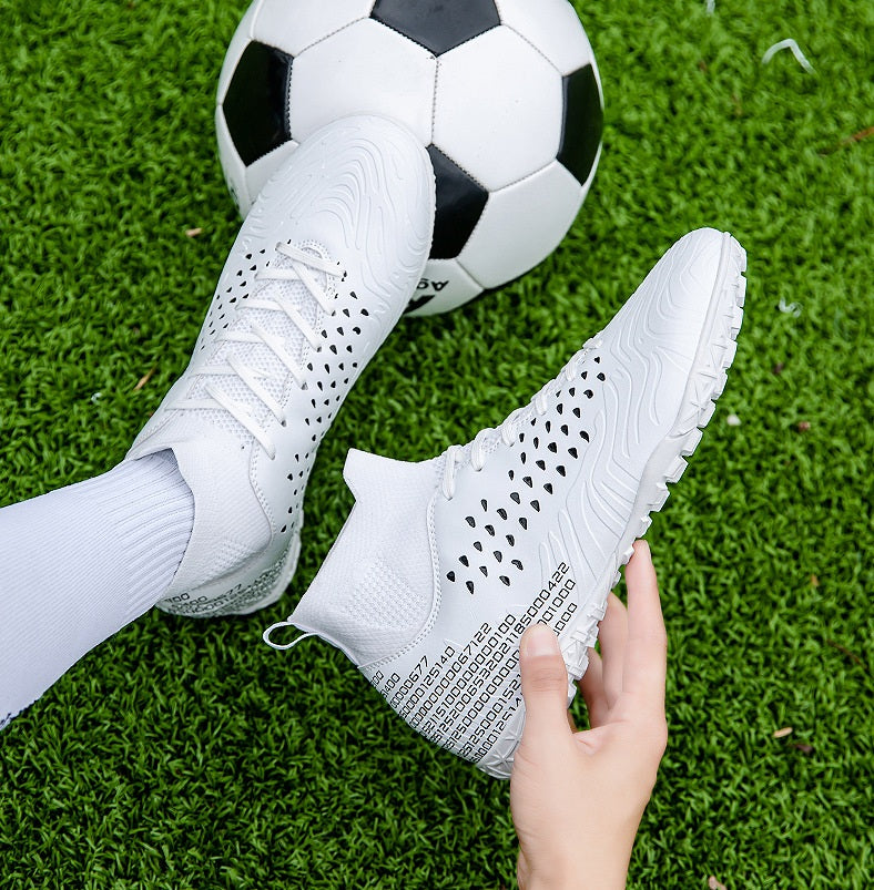 Men's Football High-Top Broken Nails Sports Shoes