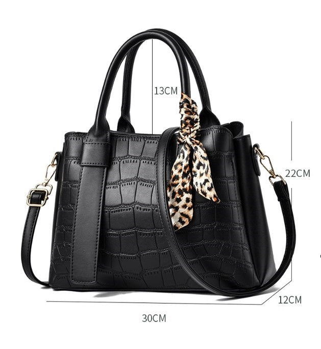 Women's Silk Scarf Stone Pattern Bag