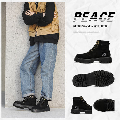 Men's British Style Trend Martin Boots