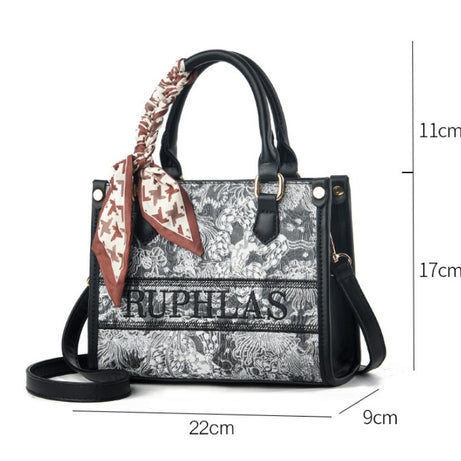 Women's Fashion Embroidery Handbag Large-Capacity Bag