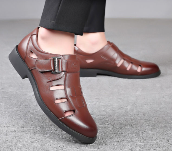 Men's Summer Leather Breathable Sandals