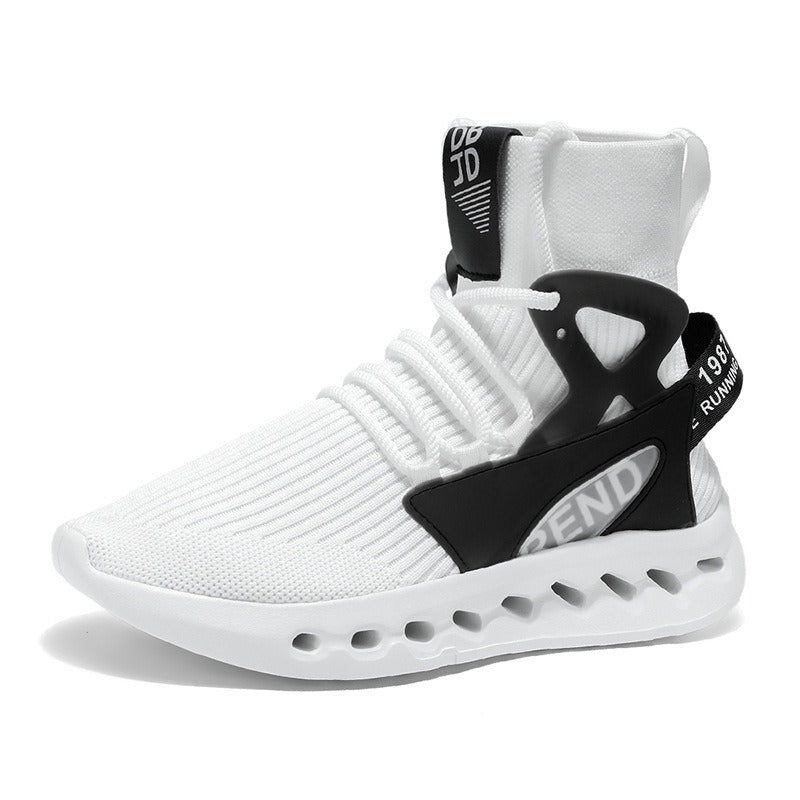 Men's Flying Woven High-Top Casual Shoes