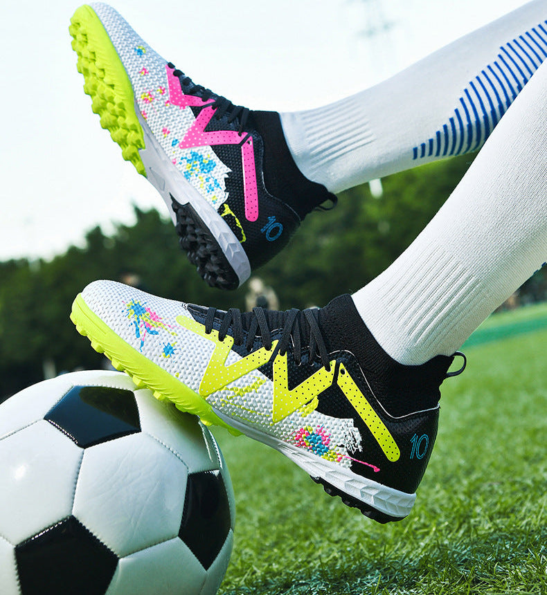 Men's High-top Football Broken Nails Shoes