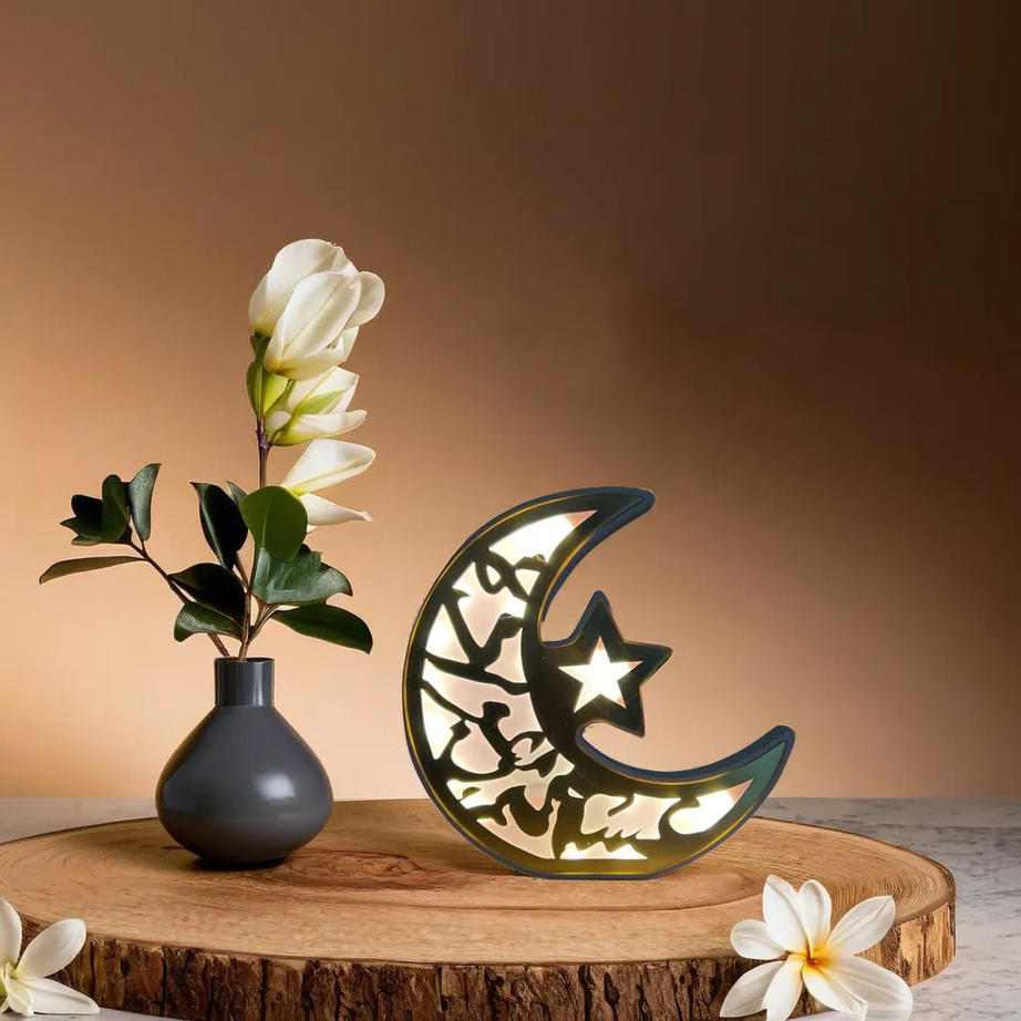 Arabic Moon Star Warm Lights with Star LED Lamp (807)