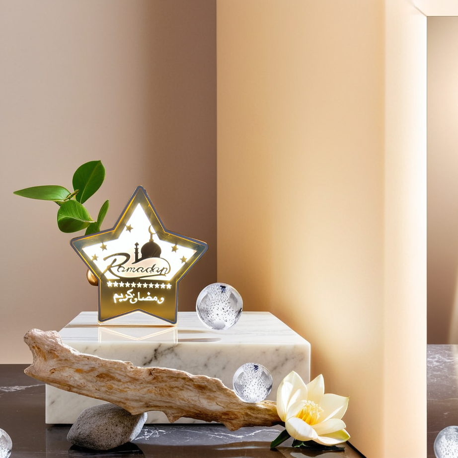 Arabic Star Warm Lights with LED Lamp (807)