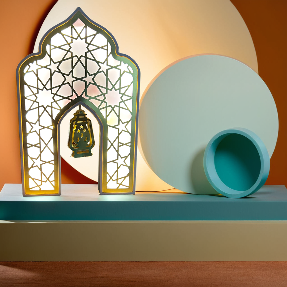 Arabic Gate Warm Lights with Elegant Decorative Lamp (803)