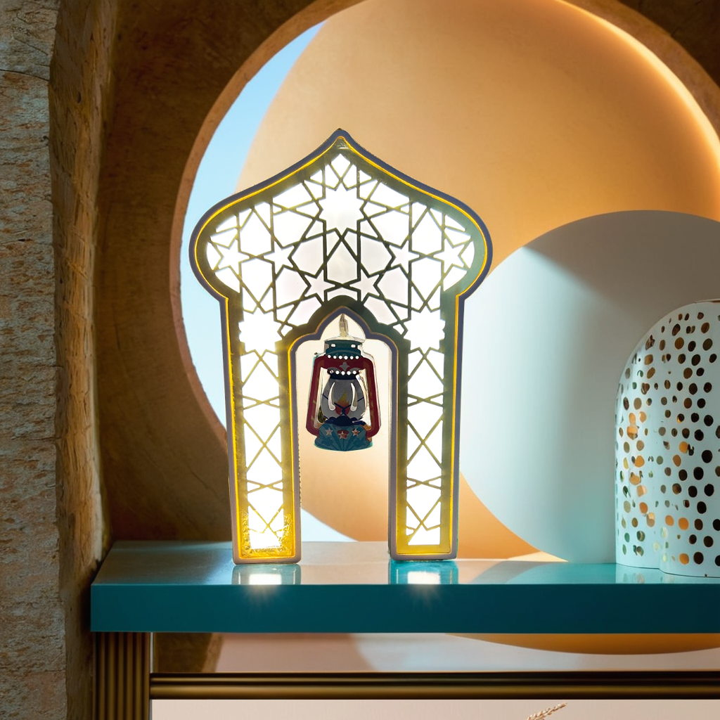 Arabic Gate Warm Lights with Elegant Decorative Lamp (803)