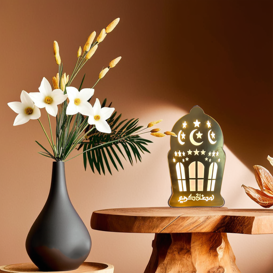 Arabic Mosque Minar Warm Lights with Elegant Islamic Decorative Lamp (2018)