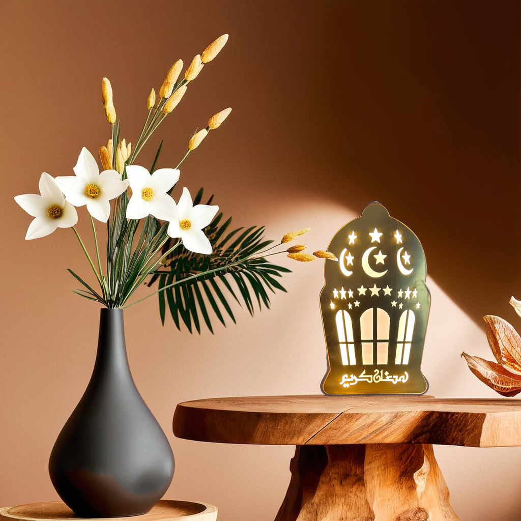 Arabic Mosque Minar Warm Lights with Elegant Islamic Decorative Lamp (2018)