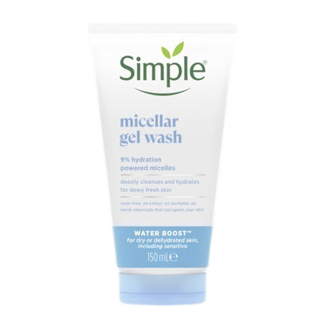Simple Water Boost 9% Hydration Powered Micellar Gel Wash 150ml