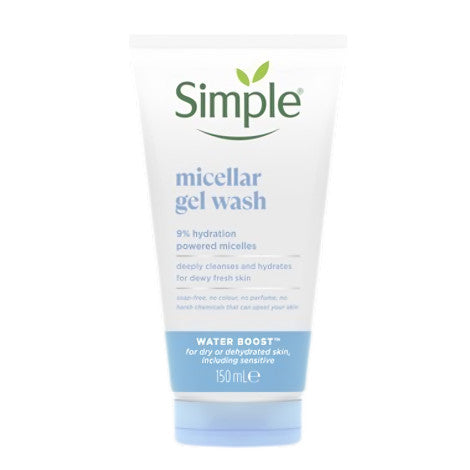 Simple Water Boost 9% Hydration Powered Micellar Gel Wash 150ml