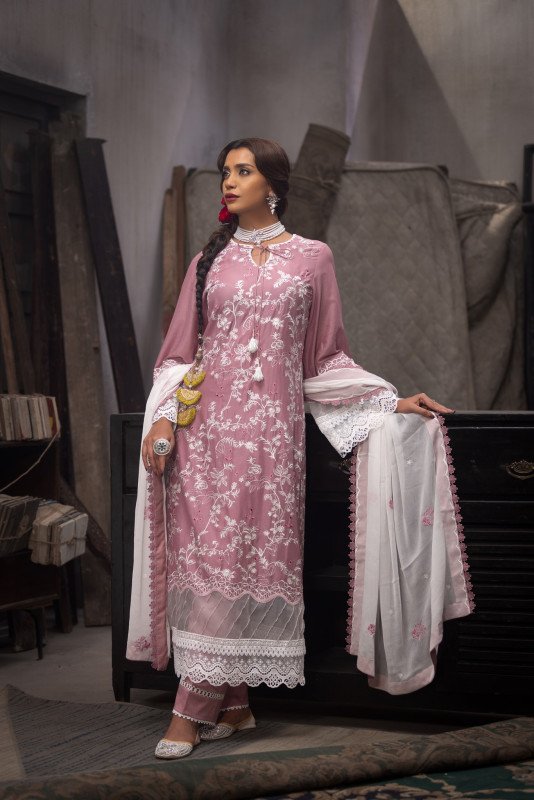 TriTex SHEHZADI Embroidered Lawn with Chiffon | SZ-2543