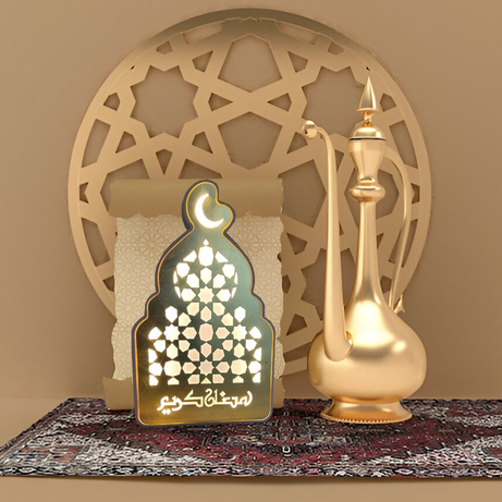 Arabic Mosque Minar Warm Lights with Elegant Islamic Decorative Lamp (2018)