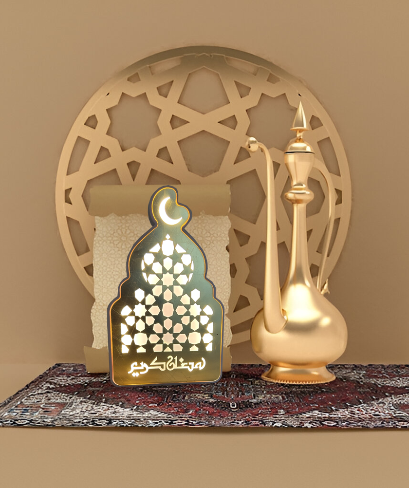 Arabic Mosque Minar Warm Lights with Elegant Islamic Decorative Lamp (2018)